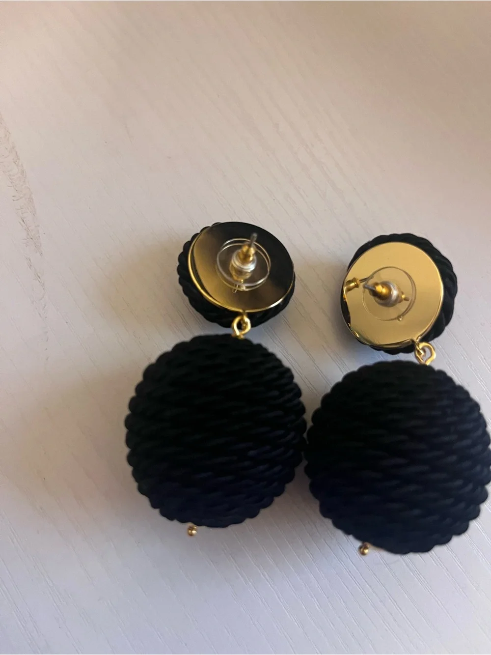 Tuckernuck Black Rope Double-Drop Earrings